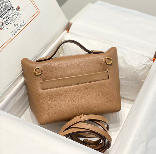 HM 24/24 Mini Bag 21cm Brown Evercolor Gold Hardware
