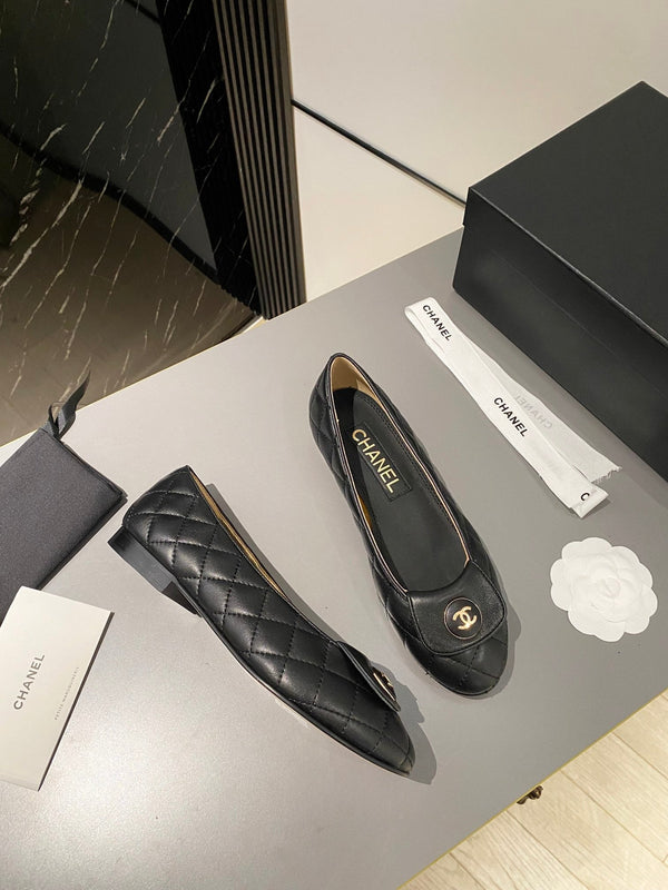 CC 26s Ballet Flat Black Lambskin
