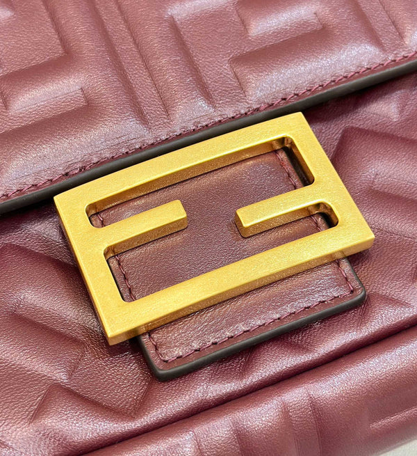 Baguette 27cm Burgundy Lambskin Gold Hardware