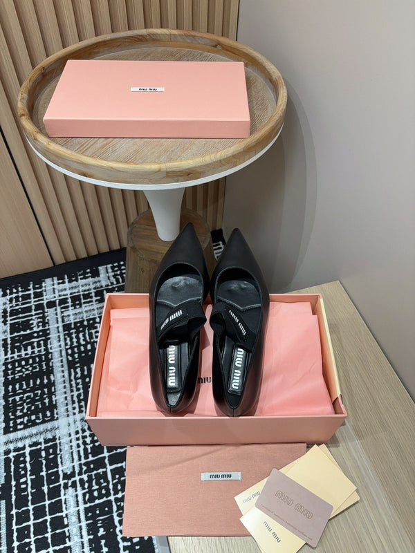Miu Mary Jane Black Lambskin