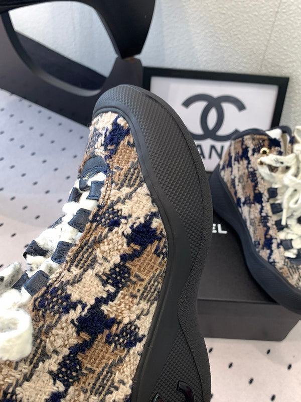 CC Sneaker Boots In Multicolor Tweed Fabric 147110