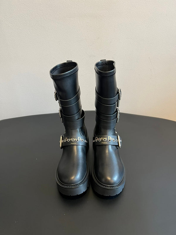 Dior 2025 Short Boot Black Cowhide 565776