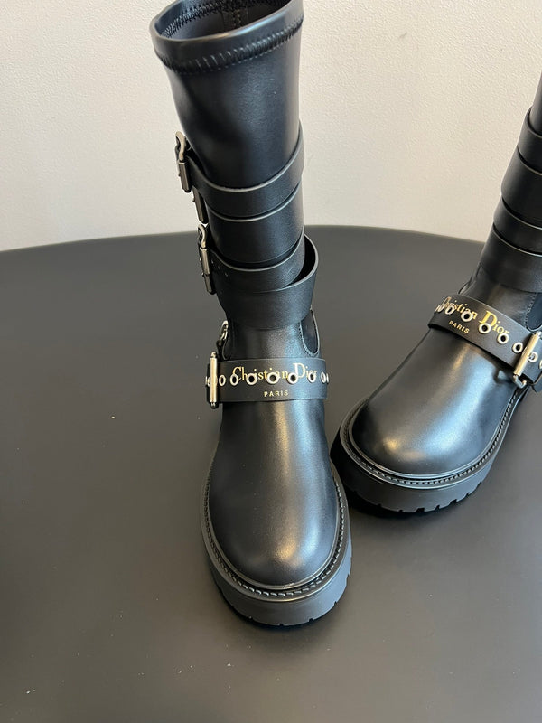 Dior 2025 Short Boot Black Cowhide 565776