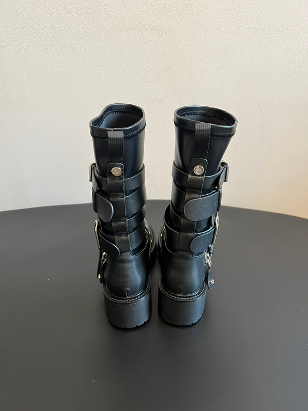 Dior 2025 Short Boot Black Cowhide 565776