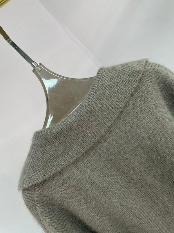 Chanel 2025 Knit Sweater Dark Gray Cashmere