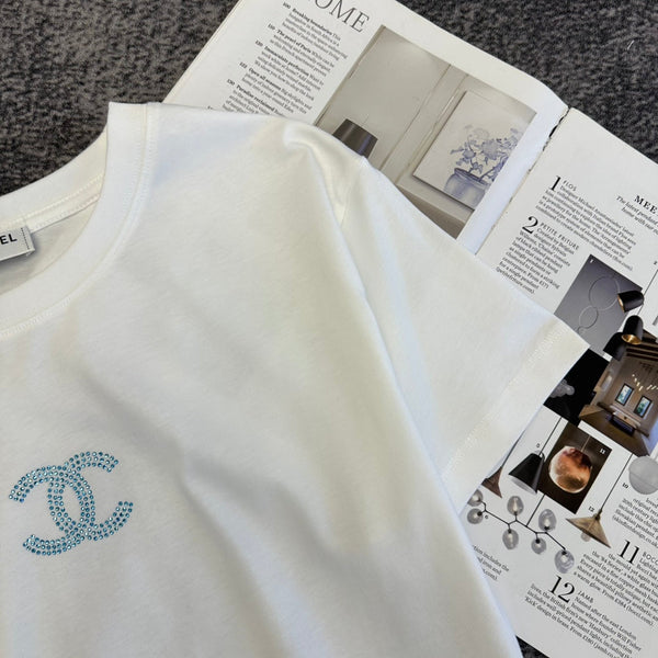CC SS26 Interlocking CC Logo T-shirt Cotton 350614