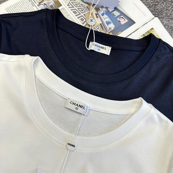 CC SS26 Lace Embroidery Logo T-Shirt Cotton 350573