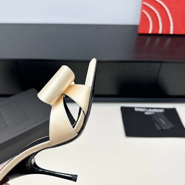 YSL 26S Heeled Sandals 105 Mm In Satin