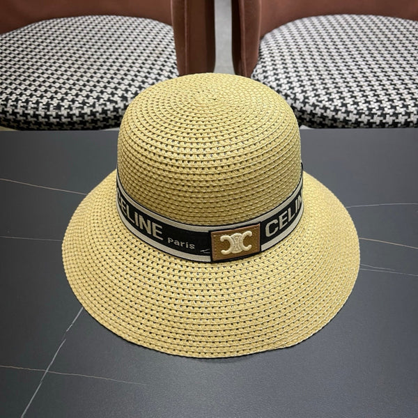 CE Ribbon Straw Bucket Hat 491800