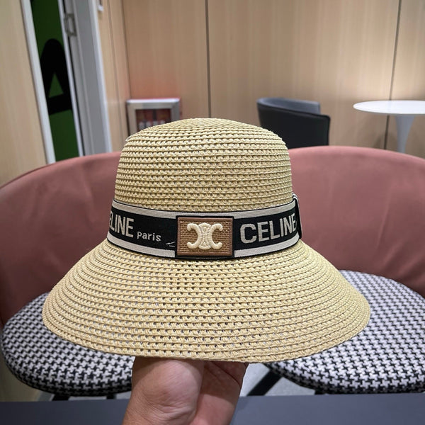 CE Ribbon Straw Bucket Hat 491800