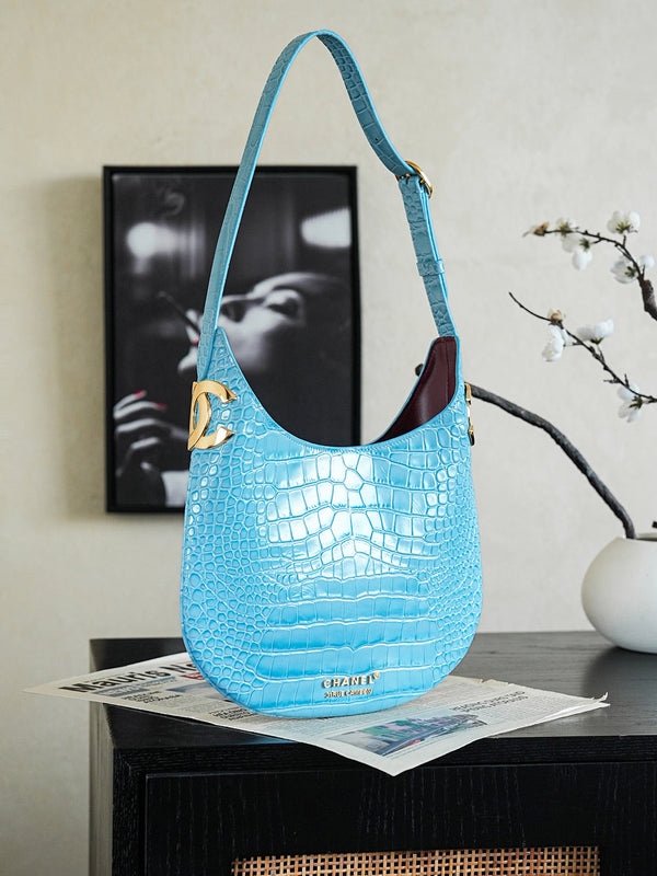 CC 2026 Shoulder Bag Crocodile Embossed Leather 167164