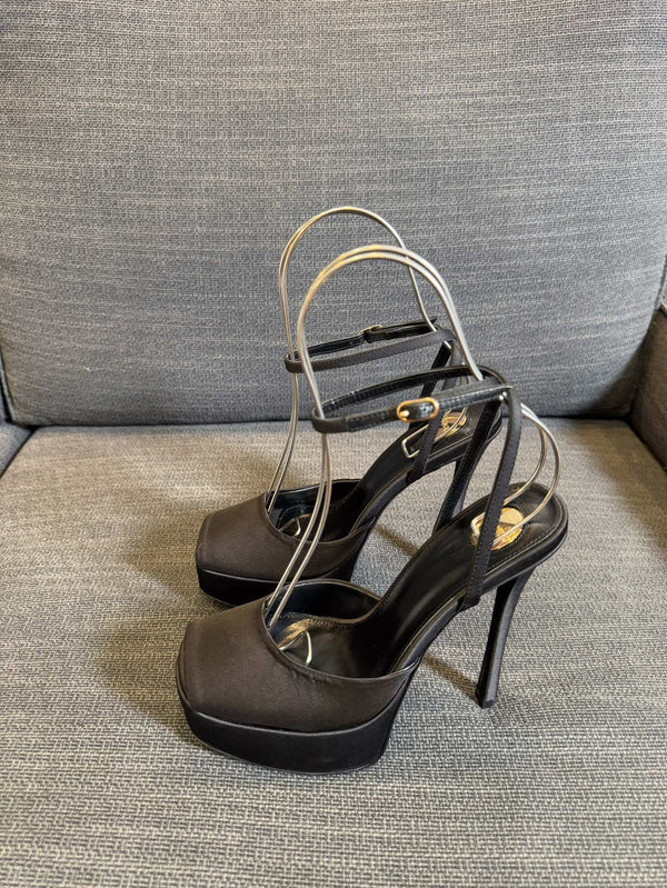 YSL 26S Platform Sandals 150 Mm Satin