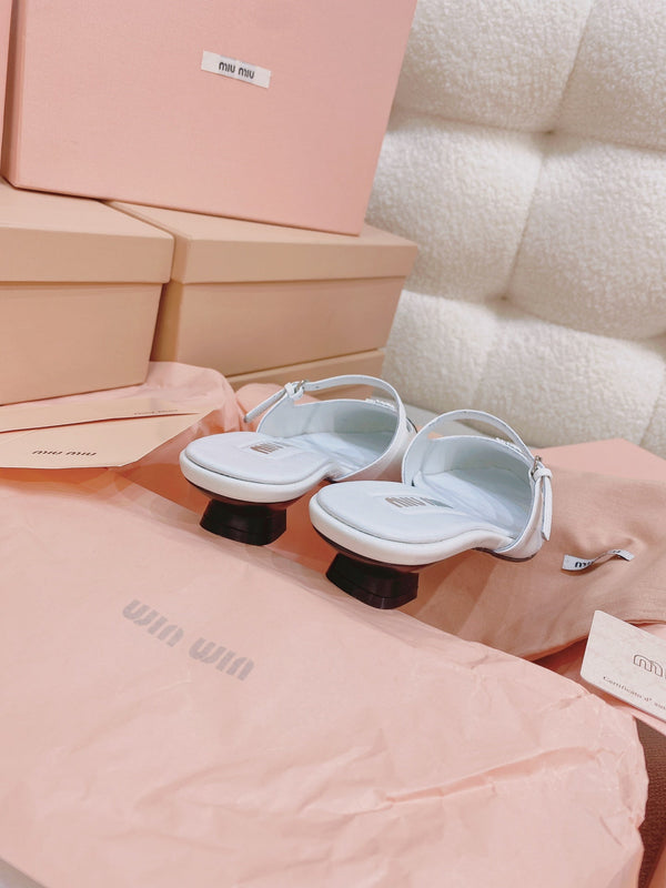 Miu 2026 Horizontal Strap Mule Patent Leather 155504