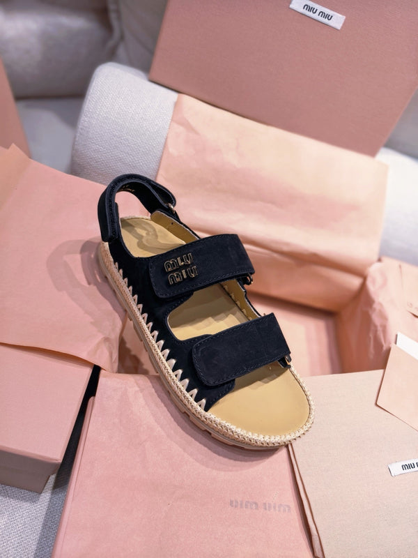 Miu 2026 Strappy Sandals Suede 155479