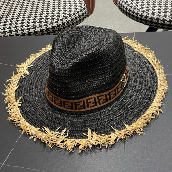 Wide-Brimmed Straw Hat 491777