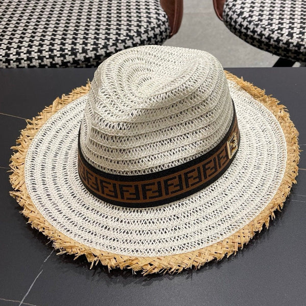 Wide-Brimmed Straw Hat 491777