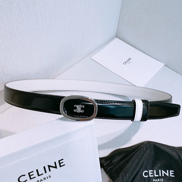 CE 2026 Triomphe Classic Reversible Belt 25mm Leather 191084