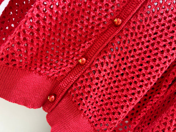 CE 2026 Crocheted Short Cardigan Wool 407222