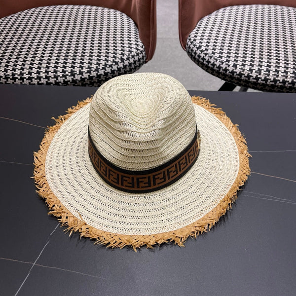Wide-Brimmed Straw Hat 491777