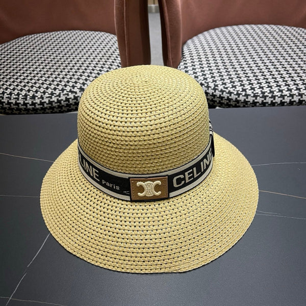 CE Ribbon Straw Bucket Hat 491800