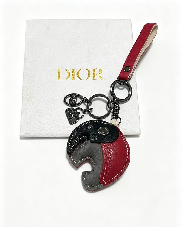 CD Leather Elephant Charm