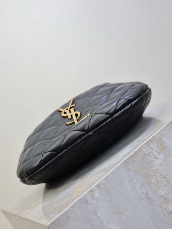 YSL Icarino Bag 17cm Black Sheepskin