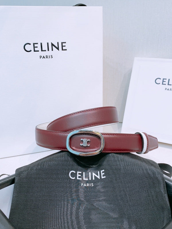 CE 2026 Triomphe Classic Reversible Belt 25mm Leather 191084