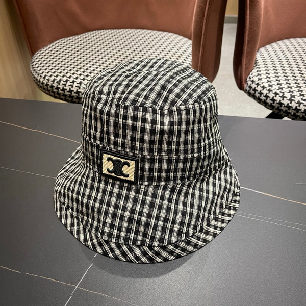 CE Fabric Black Caro Fisherman Hat 491732