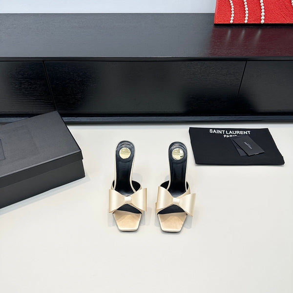 YSL 26S Heeled Sandals 105 Mm In Satin
