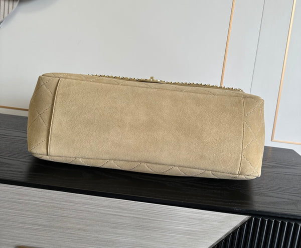 CC 2026 x Pharrell Williams Suede XXL Flap Bag Suede Leather 167141