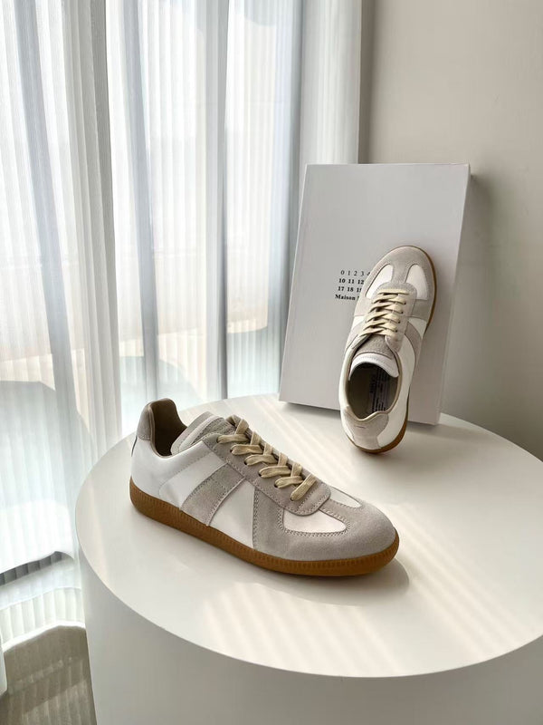 Maison Margiela Sneakers Beige Calfskin Suede Patchwork