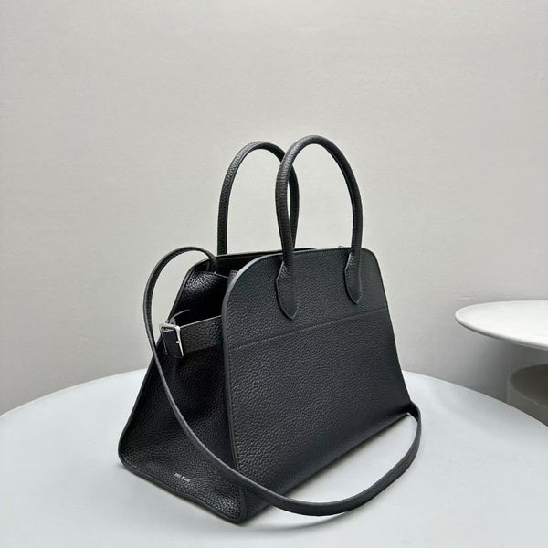 The Row Margaux 12 Black Leather