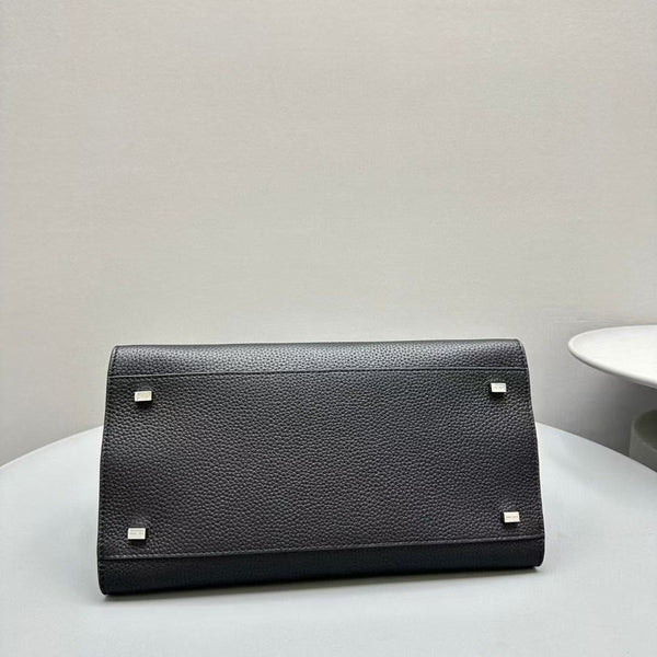 The Row Margaux 17 Black Leather