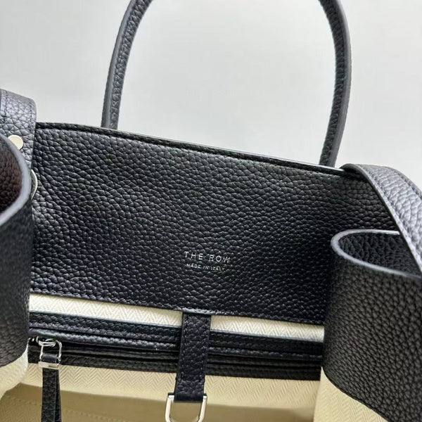 The Row Margaux 17 Black Leather
