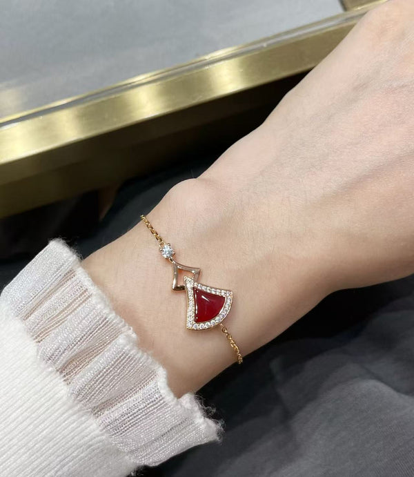 BVL Rose Gold Divas Dream Diamond & Carnelian Bracelet