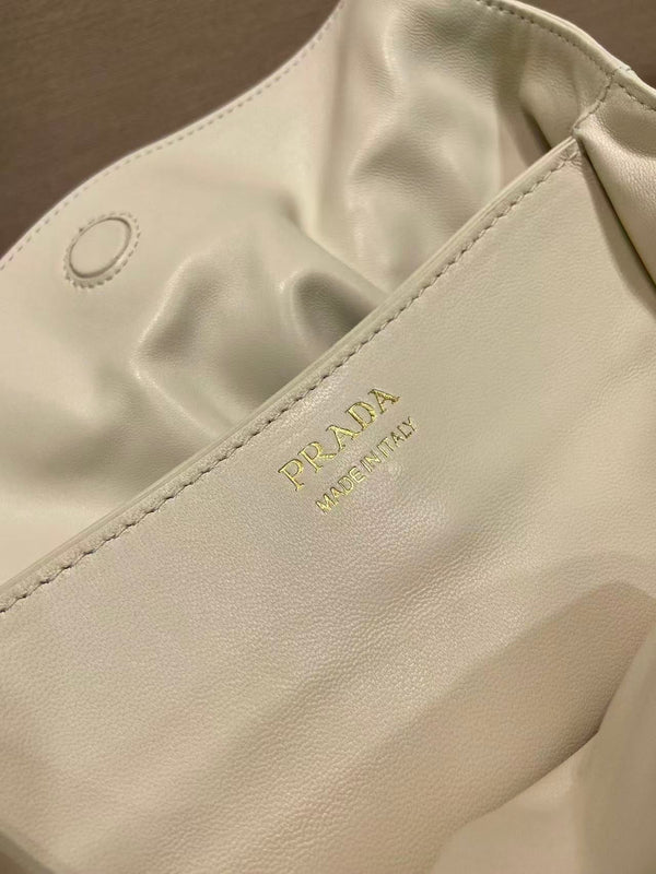 Prada Cloud Bag 25cm Ivory Sheepskin