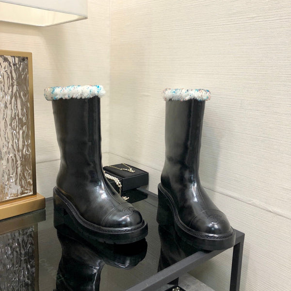 CC 2026 Icelandic Fur-Lined Tall Boots Genuine Leather 153217