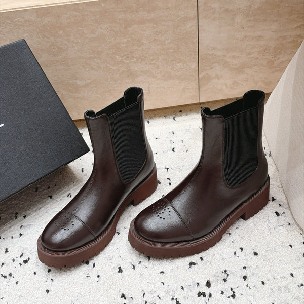 CC Dr. Martens-Style Chelsea Ankle Boots Leather 180275