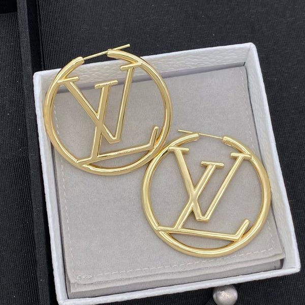 LV Louise Hoop 4cm Earrings