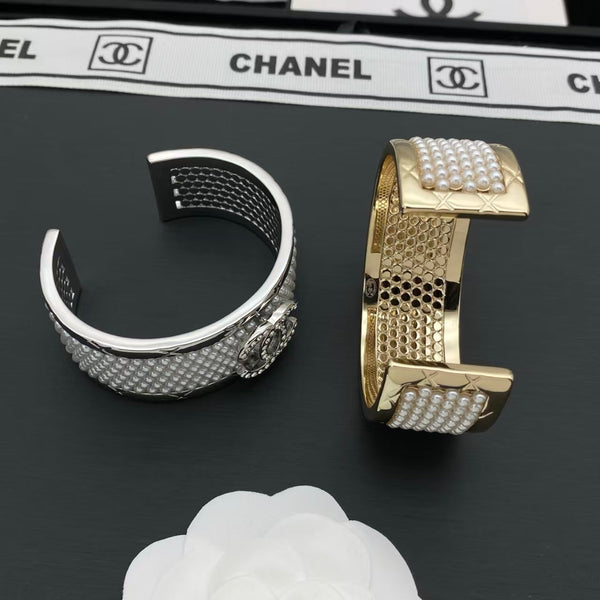 Chanel Pearl & CC Logo Bracelet