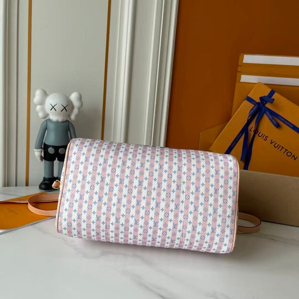 LV Speedy Bandoulière Bag 30 Beige Pink in Cowhide