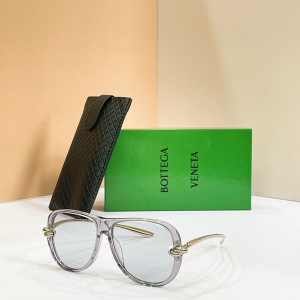 BV New Knot Aviator Sunglasses Brown Acetate
