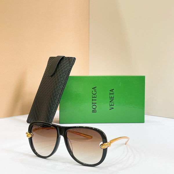 BV New Knot Aviator Sunglasses Brown Acetate