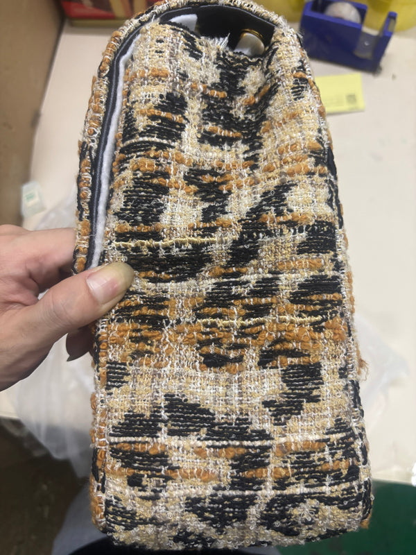 CC Bag 32cm Leopard Print Grosgrain Tweed GHW