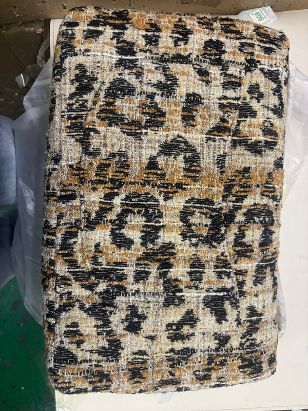 CC Bag 32cm Leopard Print Grosgrain Tweed GHW