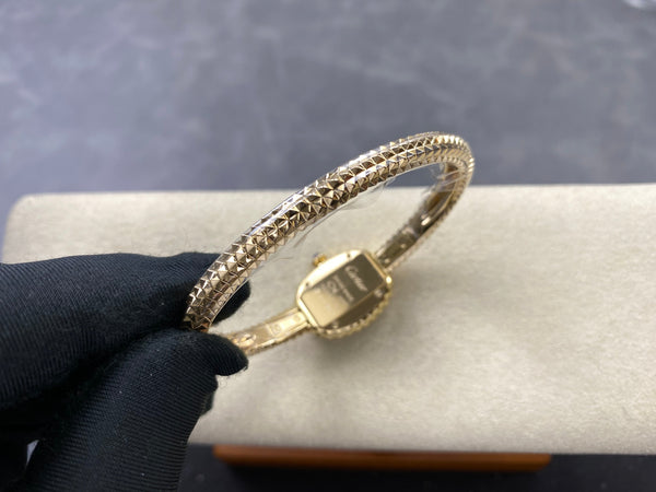 Cartier Baignoire Watch 18.5MM Gold Clous de Paris