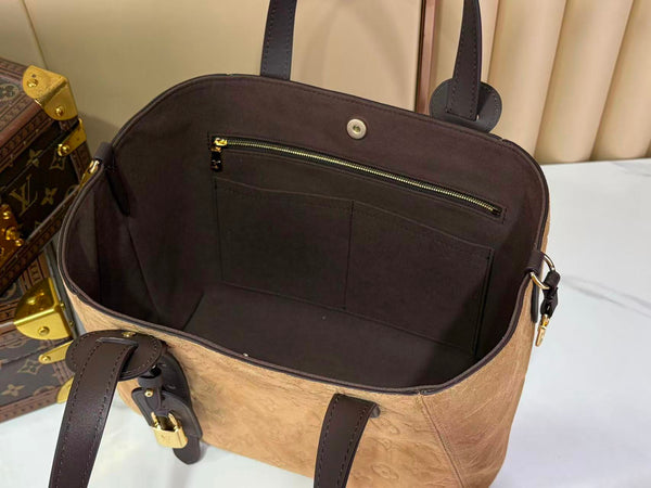 LV Monogram Empreinte All In One PM Bag 40cm Beige Trench Suede