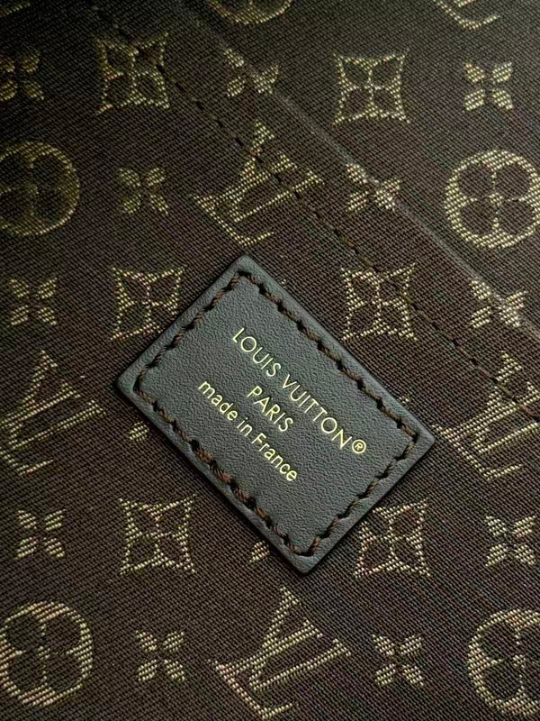 LV Express MM Bag 36cm Hazelnut Brown Suede