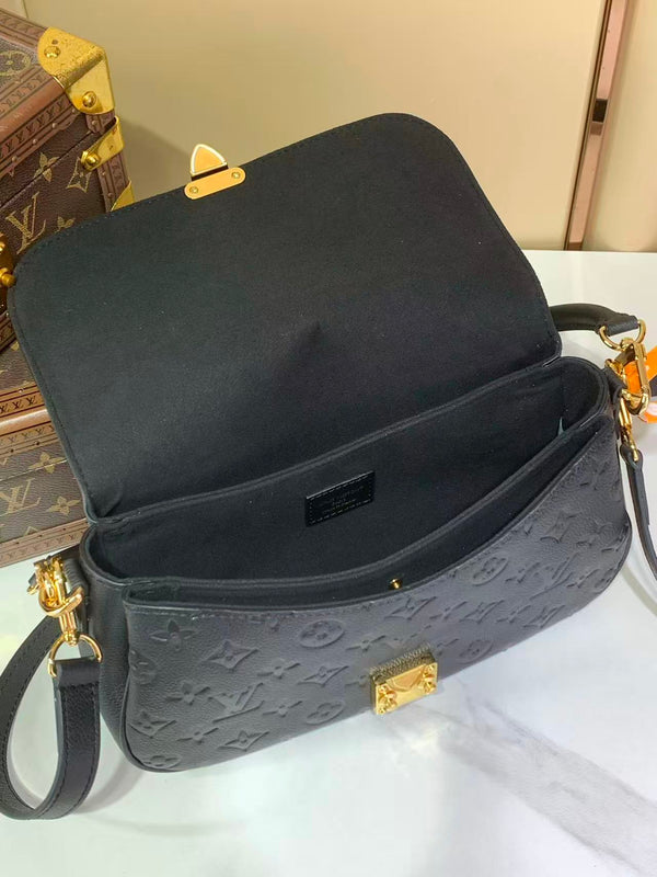 LV Pochette Métis Soft PM 25cm Monogram Empreinte Black Embossed Leather