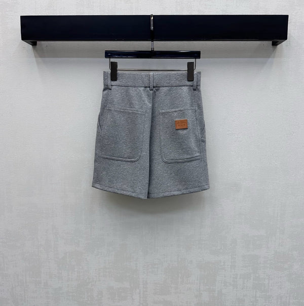 LV Scuba Jersey Shorts Grey Cotton